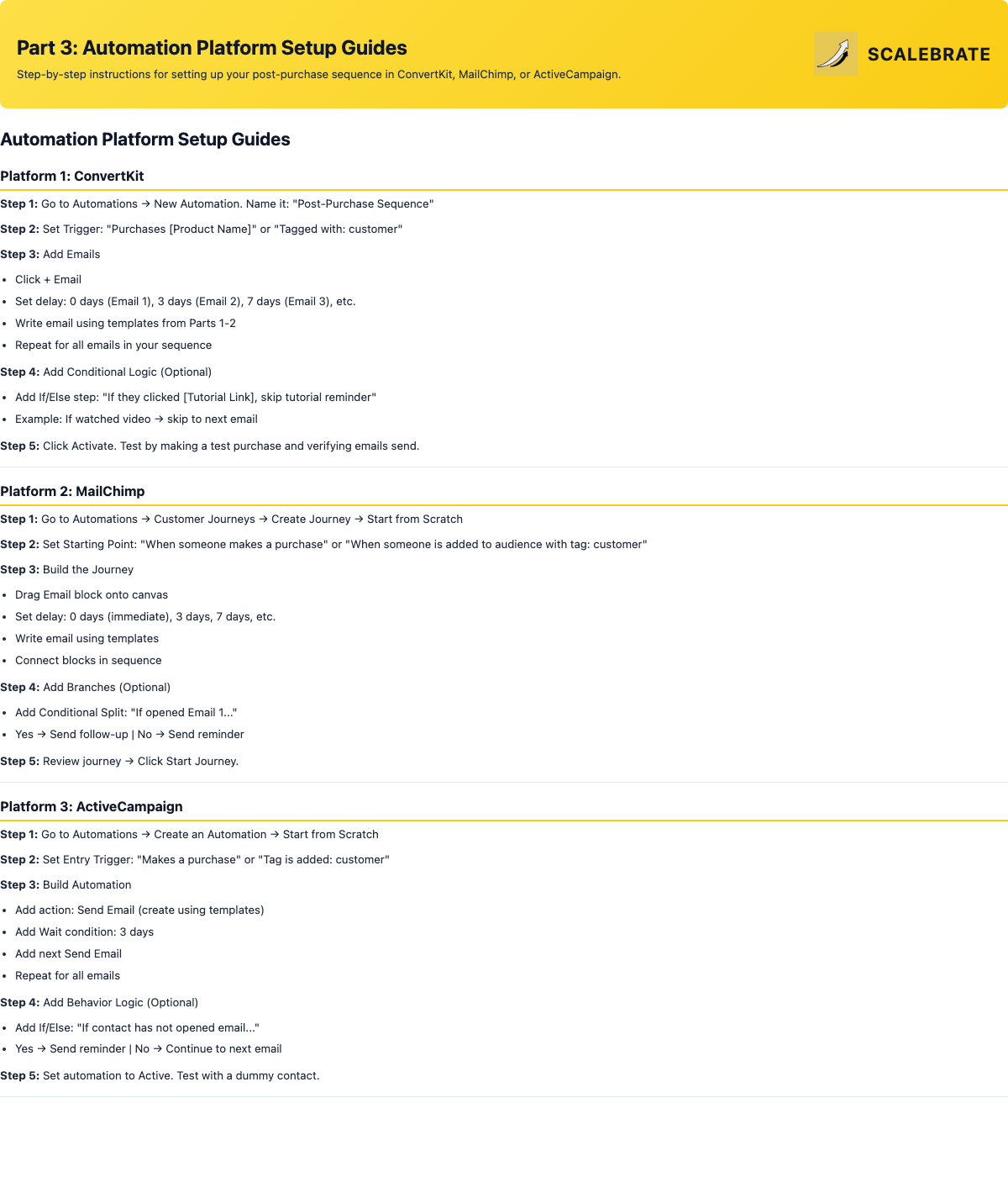 Preview of the Automation Platform Setup Guides